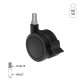 ΡΟΔΑ SR PLASTIC Φ.60 ΜΕ ΦΡΕΝΟ / ΜΑΥΡΟ ΣΕΙΡΑ SR PLASTIC / 40-50 Kg