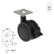 ΡΟΔΑ SR PLASTIC Φ.60 ΜΕ ΦΡΕΝΟ / ΜΑΥΡΟ ΣΕΙΡΑ SR PLASTIC / 40-50 Kg