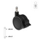 ΡΟΔΑ SR PLASTIC Φ.60 ΜΕ ΦΡΕΝΟ / ΜΑΥΡΟ ΣΕΙΡΑ SR PLASTIC / 40-50 Kg