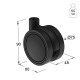 ΡΟΔΑ SR PLASTIC Φ.75 / ΜΑΥΡΟ ΣΕΙΡΑ SR PLASTIC / 40-50 Kg