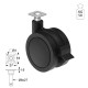 ΡΟΔΑ SR PLASTIC Φ.75 ΜΕ ΦΡΕΝΟ / ΜΑΥΡΟ ΣΕΙΡΑ SR PLASTIC / 40-50 Kg