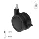 ΡΟΔΑ SR PLASTIC Φ.75 ΜΕ ΦΡΕΝΟ / ΜΑΥΡΟ ΣΕΙΡΑ SR PLASTIC / 40-50 Kg