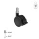 ΡΟΔΑ SR PLASTIC Φ.40 ΜΕ ΦΡΕΝΟ / ΜΑΥΡΟ