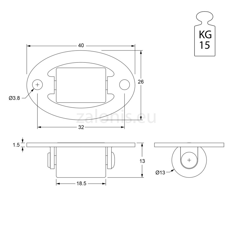 ΡΟΔΑKI MINI Φ.13 / 26x40 / 15Kg