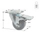 ΡΟΔΑ m.125 ΒΑΡΕΩΣ ΤΥΠΟΥ ΜΕ ΦΡΕΝΟ / Φ.75 / ΠΛΑΚΑ 63x92 / Υ.105 / 80Kg