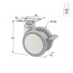 ΡΟΔΑ MEDICAL m.106 Φ.100 ΜΕ ΦΡΕΝΟ / ΠΛΑΚΑ 80x65