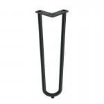 ΠΟΔΙ ΣΑΛΟΝΙΟΥ HAIRPIN 2-ROD VINTAGE / Υ.410 / ΜΑΥΡΟ ΜΑΤ