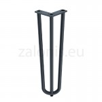 ΠΟΔΙ ΣΑΛΟΝΙΟΥ HAIRPIN 3-ROD VINTAGE / Υ.410 / ΜΑΥΡΟ ΜΑΤ