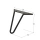ΠΟΔΑΡΑΚΙ HAIRPIN 2-ROD VINTAGE Υ.160 / ΜΑΥΡΟ MAT ΠΟΔΑΡΑΚΙΑ ΕΠΙΠΛΩΝ
