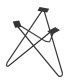 ΠΟΔΙ ΣΑΛΟΝΙΟΥ ΤΡΙΠΛΟ HAIRPIN 2-ROD VINTAGE / Υ.410 / ΜΑΥΡΟ ΜΑΤ
