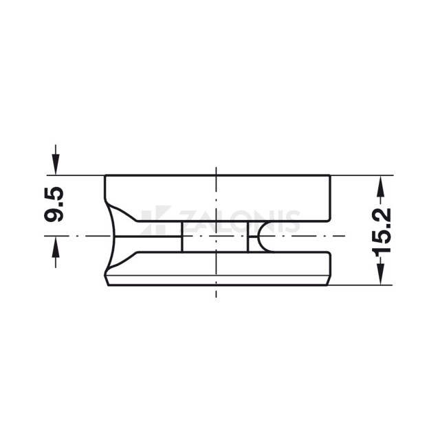 ΦΕΡΑΜΙ ΧΩΝΕΥΤΟ Φ.35x15mm (ξύλο από19mm)