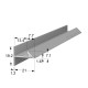 WORKTOP PROFILE WALL END / U 13 mm / MAT ALUMINIUM  SEAL PROFILES
