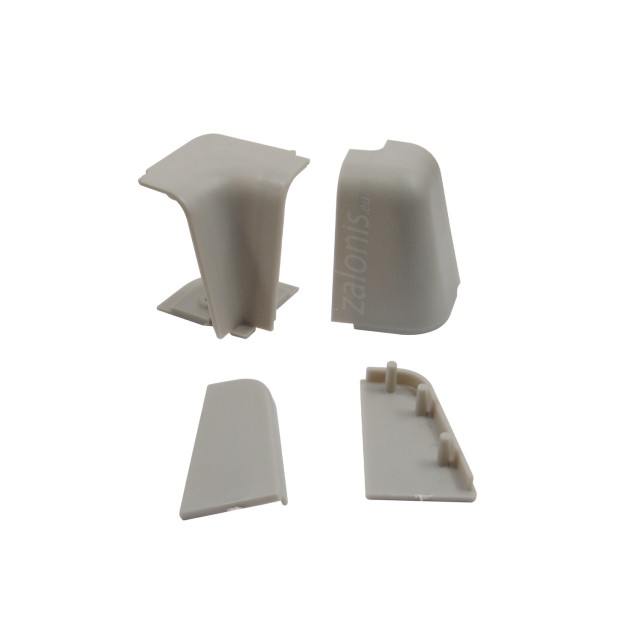 VOLPATO CORNERS-CAPS SET 24x45 / DARK GRAY