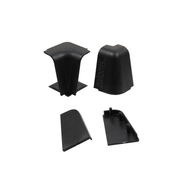 VOLPATO CORNERS-CAPS SET 24x45 / BLACK