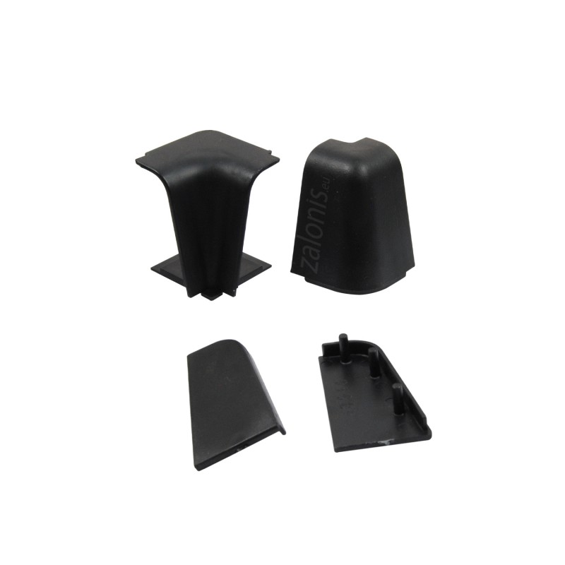 VOLPATO CORNERS-CAPS SET 24x45 / BLACK PROFILES 24x45
