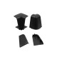VOLPATO CORNERS-CAPS SET 24x45 / BLACK PROFILES 24x45