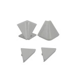 VOLPATO CORNERS-CAPS SET 29x29 / GRAY