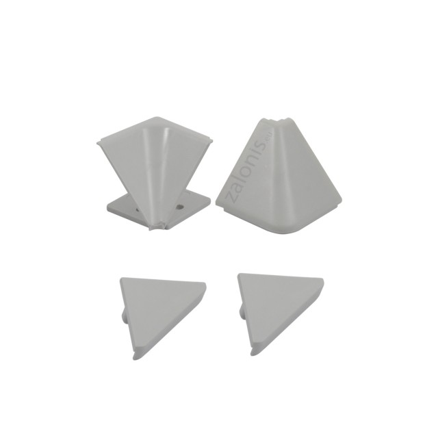 VOLPATO CORNERS-CAPS SET 29x29 / GRAY