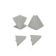 VOLPATO CORNERS-CAPS SET 29x29 / GRAY