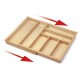 BAMBOO CUTLERY TRAY EXPANDABLE / 40-60cm / WALNUT BAMBOO CUTLERY TRAYS EXPANDABLE