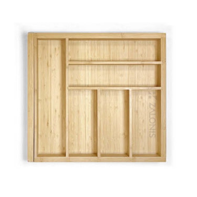 BAMBOO CUTLERY TRAY EXPANDABLE / 60-90cm / NATURAL