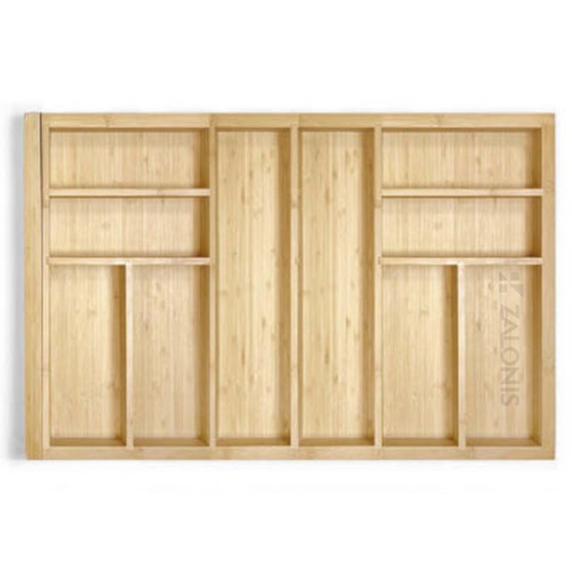 BAMBOO CUTLERY TRAY EXPANDABLE / 80-110cm / NATURAL