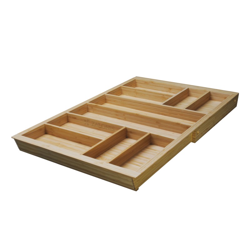 BAMBOO CUTLERY TRAY EXPANDABLE / 80-110cm / NATURAL BAMBOO CUTLERY TRAYS EXPANDABLE