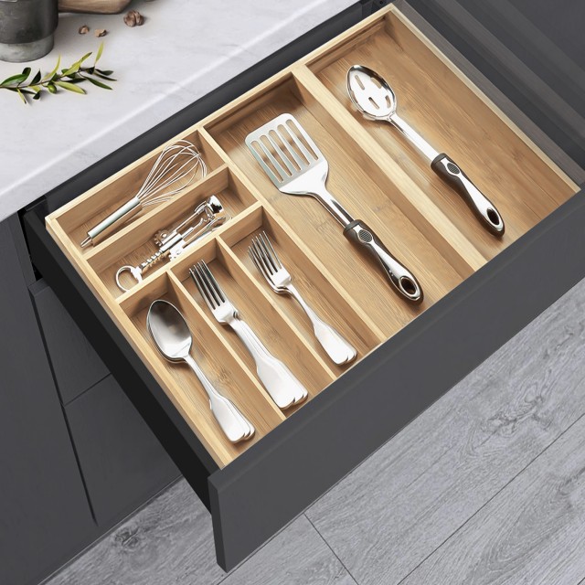 BAMBOO CUTLERY TRAYS EXPANDABLE