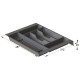 MODULAR CUTLERY TRAY / 37x48.7 cm / 1W / ANTHRACITE MODULAR CUTLERY TRAYS