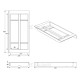 MODULAR CUTLERY TRAY / 23.5x48.7cm / 1W / ANTHRACITE MODULAR CUTLERY TRAYS