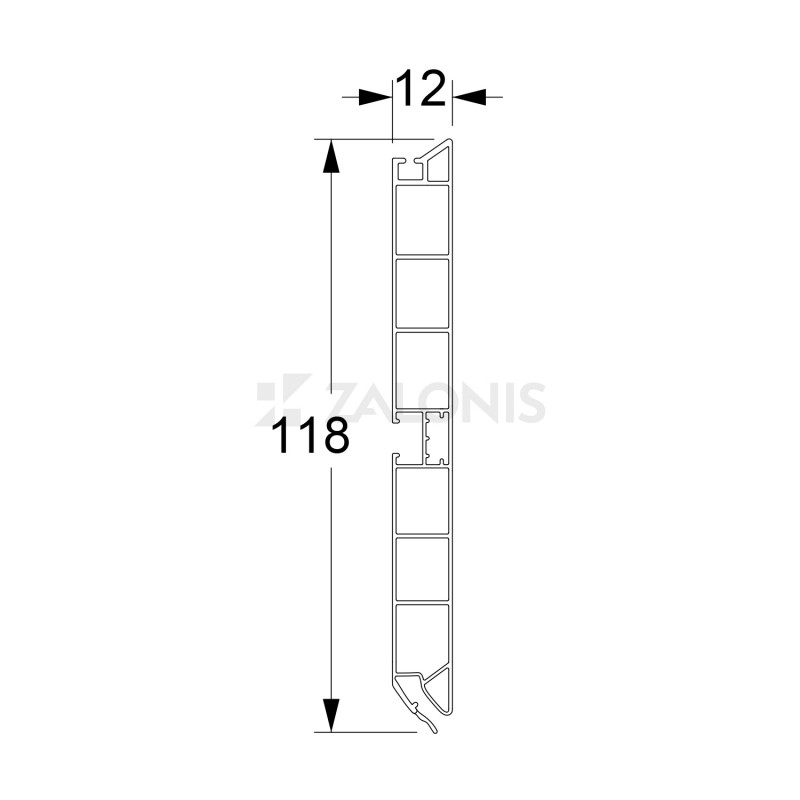 PLASTIC PLINTH H.12 / MAT BLACK PVC PLINTHS