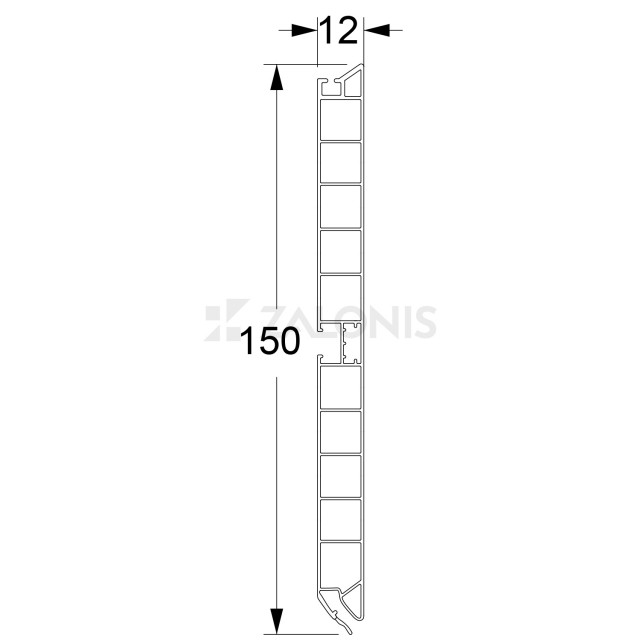 PLASTIC PLINTH H.15 / MAT BLACK