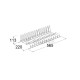 METAL WIRE DISH RACK - RAISED BACKREST - CABINET 60 RAISED BACKREST SERIES