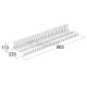 METAL WIRE DISH RACK - RAISED BACKREST - CABINET 100 cm