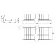 METAL WIRE DISH RACK - RAISED BACKREST - CABINET 120 cm