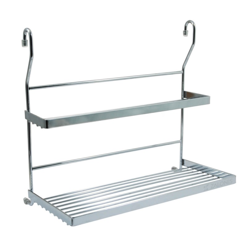 MULTIPURPOSE HANGING DOUBLE RACK / CHROME ESSENTIAL