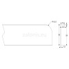 KITCHEN WORKTOPS ALUMINIUM END CAP / 3x64cm KITCHEN WORKTOPS ALUMINIUM END CAP / 3x64cm