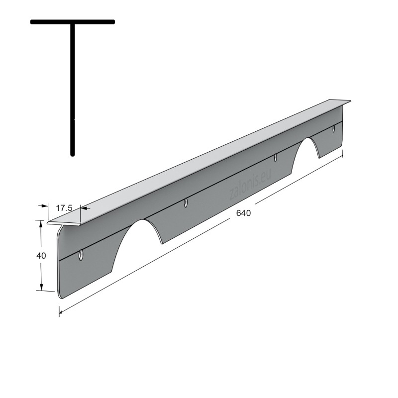 KITCHEN WORKTOPS PRAXITELIS ALUMINIUM T-SHAPE JOINING STRIP / 4x64cm KITCHEN WORKTOPS PRAXITELIS ALUMINIUM T-SHAPE JOINING STRIP / 4x64cm