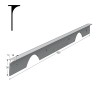KITCHEN WORKTOPS ALUMINIUM CORNER JOINT / 3x64cm KITCHEN WORKTOPS ALUMINIUM CORNER JOINT / 3x64cm