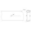 KITCHEN WORKTOPS ALUMINIUM END CAP WITH HOLES / 3x64cm KITCHEN WORKTOPS ALUMINIUM END CAP WITH HOLES / 3x64cm