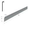 KITCHEN WORKTOPS ALUMINIUM END CAP WITH HOLES / 3x64cm KITCHEN WORKTOPS ALUMINIUM END CAP WITH HOLES / 3x64cm