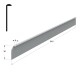 KITCHEN WORKTOPS ALUMINIUM END CAP WITH HOLES / 3x64cm WORKTOPS JOINING STRIPS-CORNER JOINTS-END CAPS