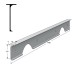 KITCHEN WORKTOPS PRAXITELIS ALUMINIUM CORNER JOINT / 4x64cm WORKTOPS JOINING STRIPS-CORNER JOINTS-END CAPS
