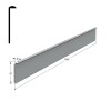 KITCHEN WORKTOPS PRAXITELIS ALUMINIUM END CAP / 4x64cm KITCHEN WORKTOPS PRAXITELIS ALUMINIUM END CAP / 4x64cm