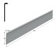 KITCHEN WORKTOPS ALUMINIUM END CAP / 4x64cm WORKTOPS JOINING STRIPS-CORNER JOINTS-END CAPS