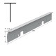 KITCHEN WORKTOPS ALUMINIUM T-SHAPE JOINING STRIP / 4x64cm WORKTOPS JOINING STRIPS-CORNER JOINTS-END CAPS