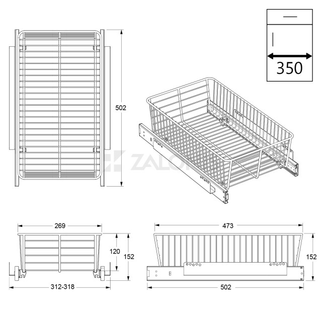 WIRE BASKET m.306 / CABINET 35