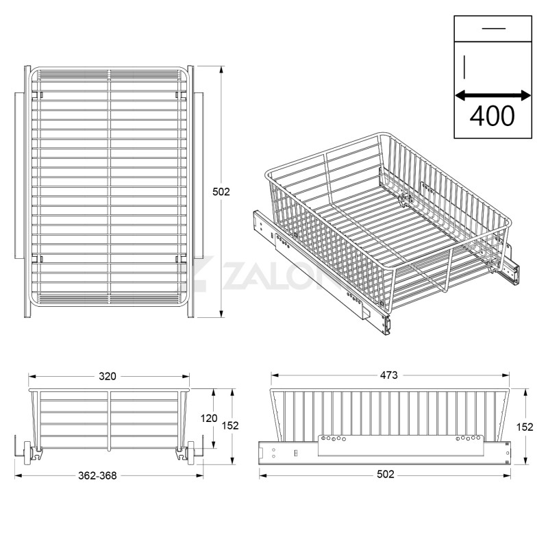 WIRE BASKET m.306 / CABINET 40