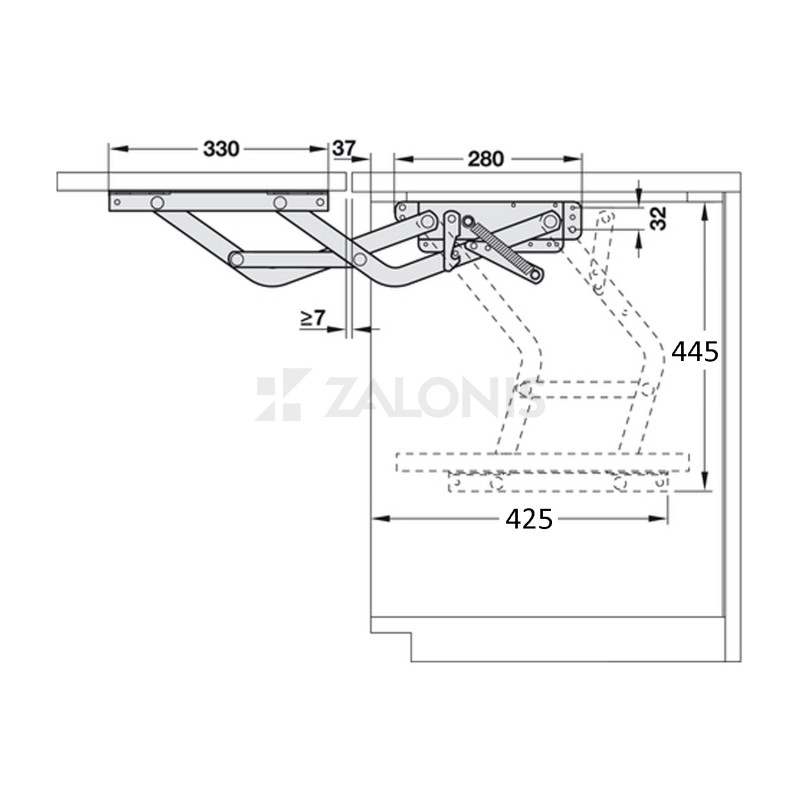 PARALLEL FOLDAWAY FITTING TABLE, IRONING, FITTING