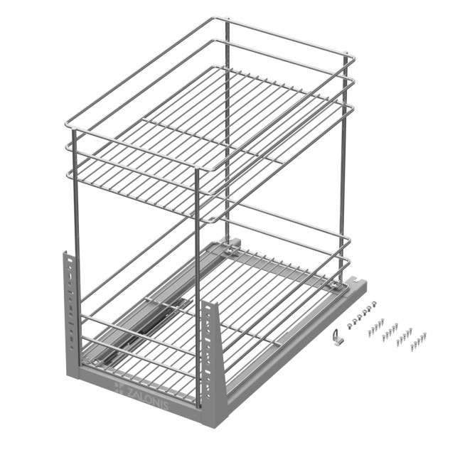 2 TIER RACKS VR WITH BOTTOM RUNNERS / CABINET 35